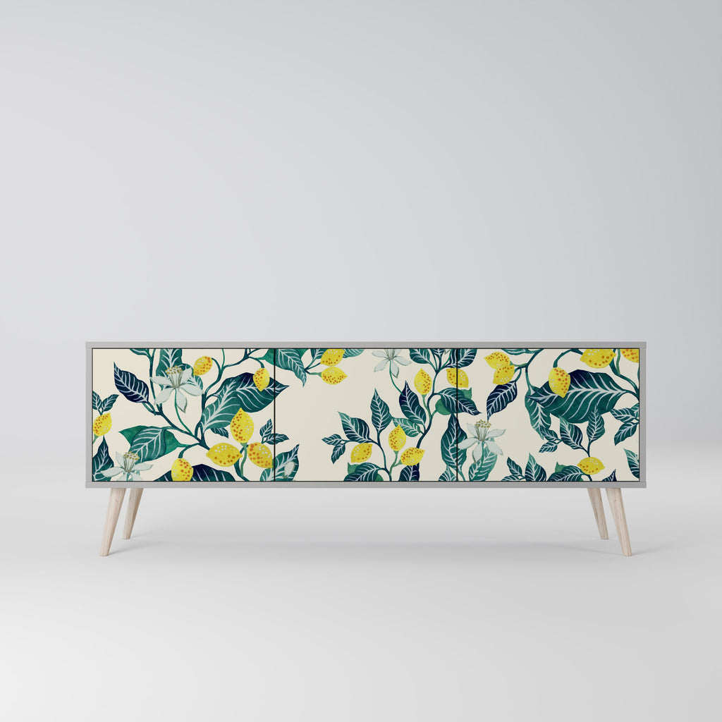 LEMON TREE Móvel de TV com 3 Portas em Acabamento Cinzento