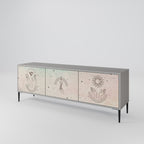 DELICATE BEAUTY Móvel de TV com 3 Portas em Acabamento Cinzento