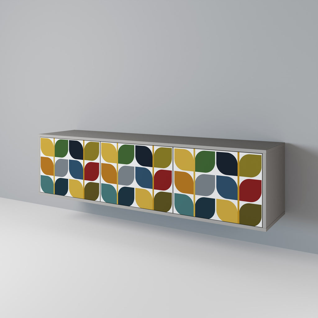 WEIGHTLESS HOURS Móvel de TV com 3 Portas em Acabamento Cinzento