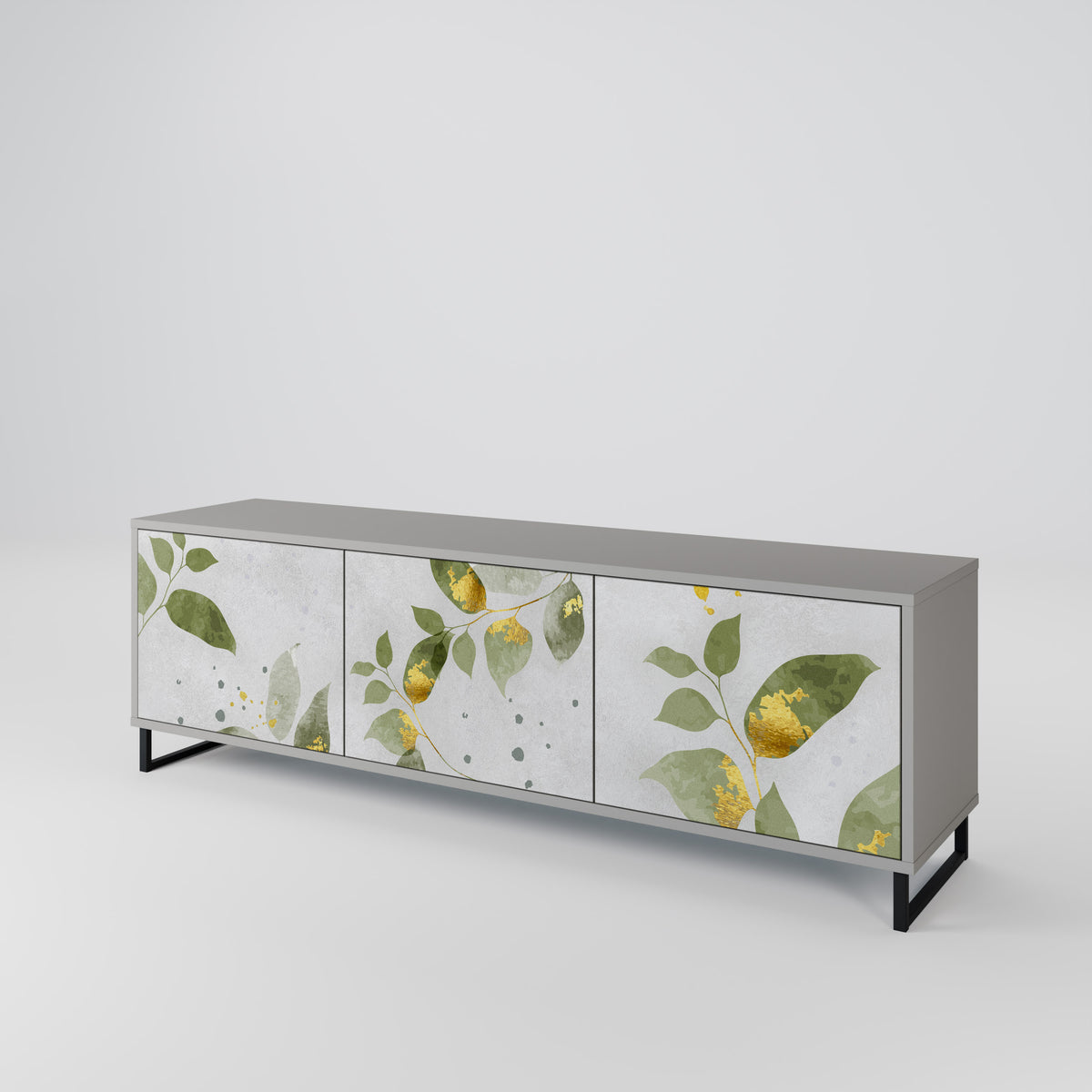 ELEGANT BOTANICS Móvel de TV de 3 Portas