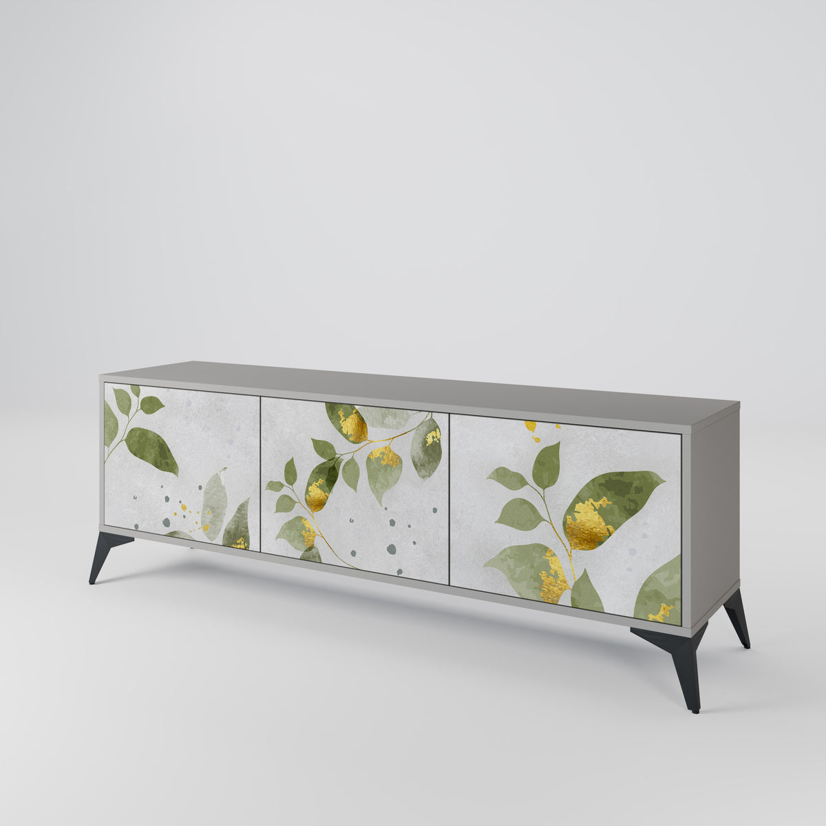 ELEGANT BOTANICS Móvel de TV de 3 Portas