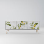 ELEGANT BOTANICS Móvel de TV com 3 Portas em Acabamento Cinzento