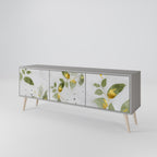 ELEGANT BOTANICS Móvel de TV com 3 Portas em Acabamento Cinzento