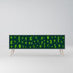 DESERT GREEN Móvel de TV com 3 Portas em Acabamento Cinzento