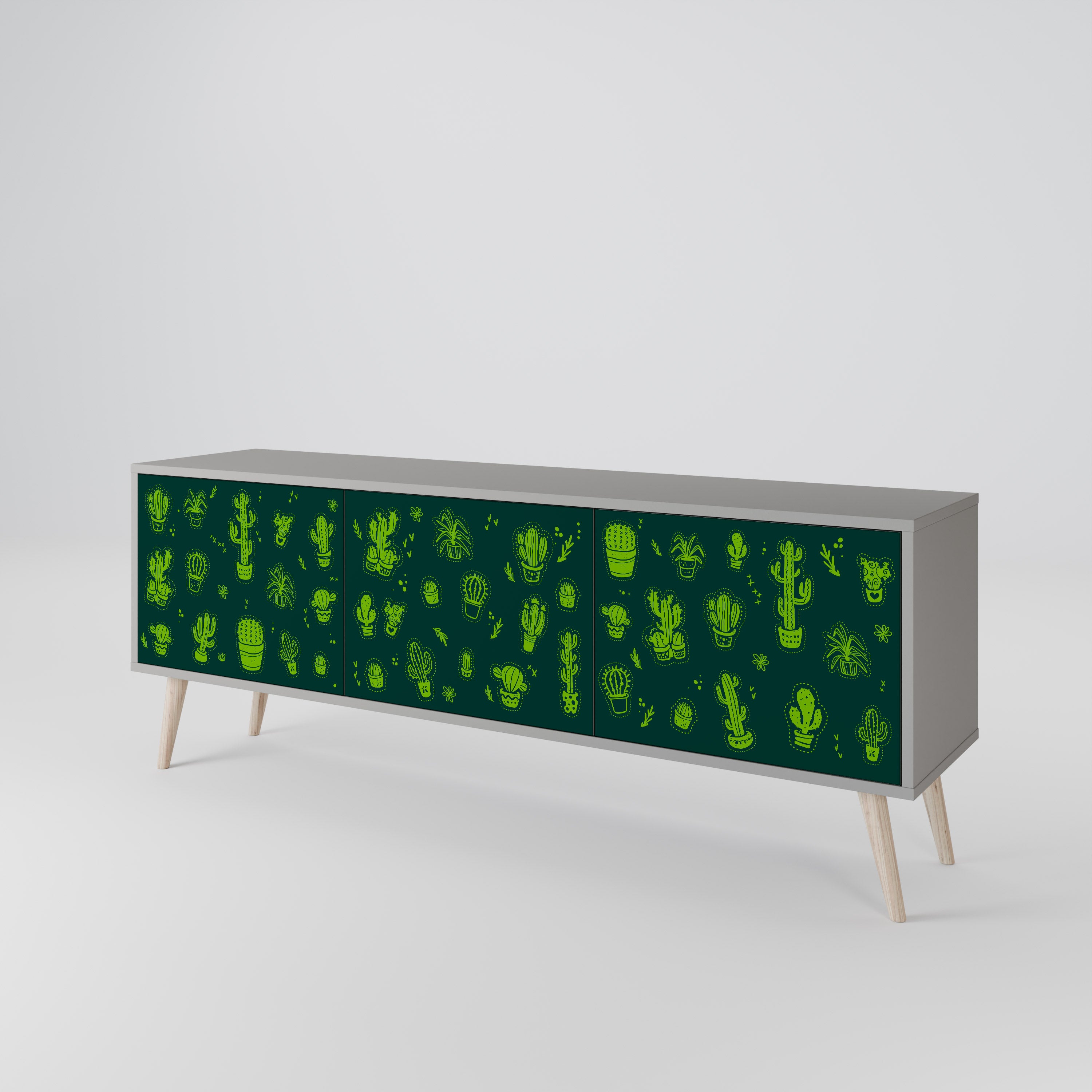 DESERT GREEN 3-Door TV Cabinet