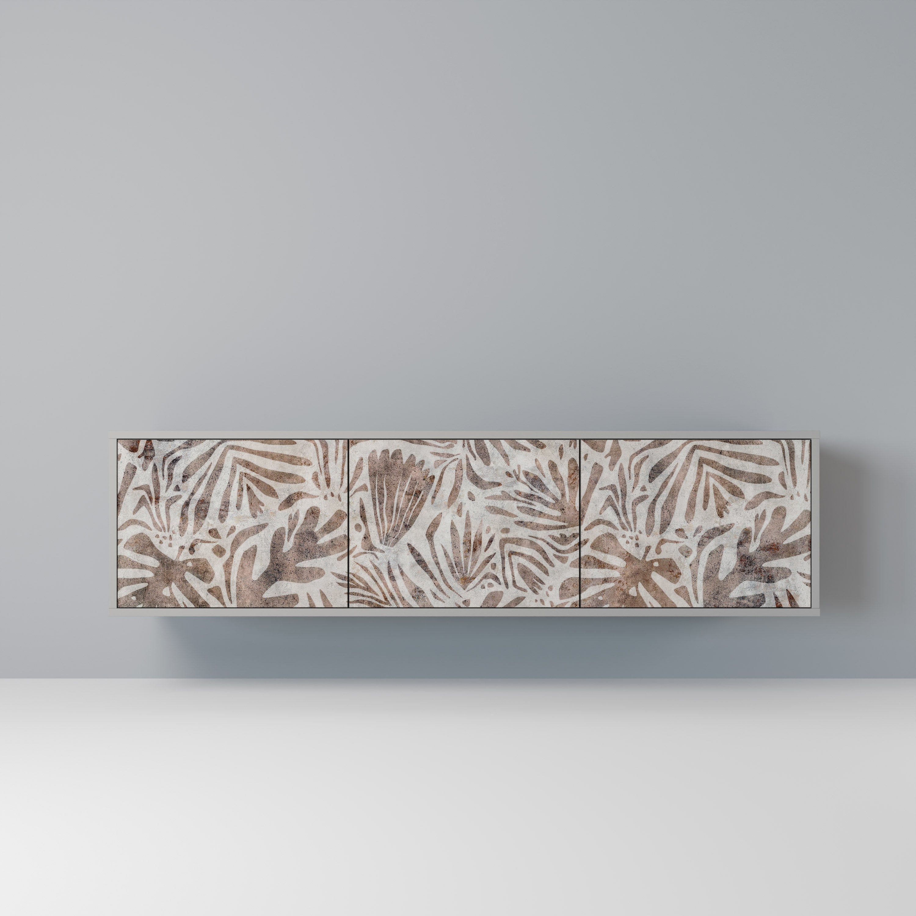 PASSING TIME Móvel de TV com 3 Portas em Acabamento Cinzento