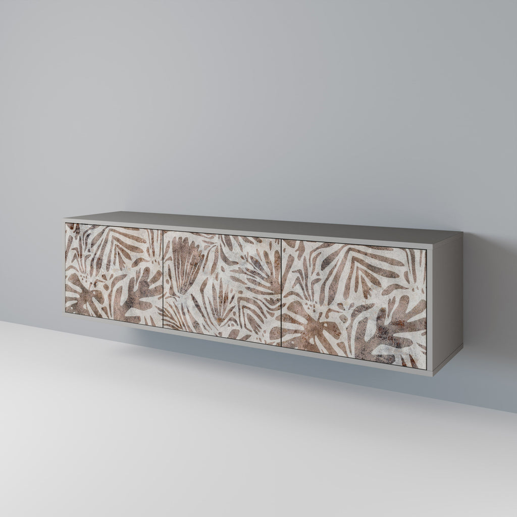 PASSING TIME Móvel de TV com 3 Portas em Acabamento Cinzento