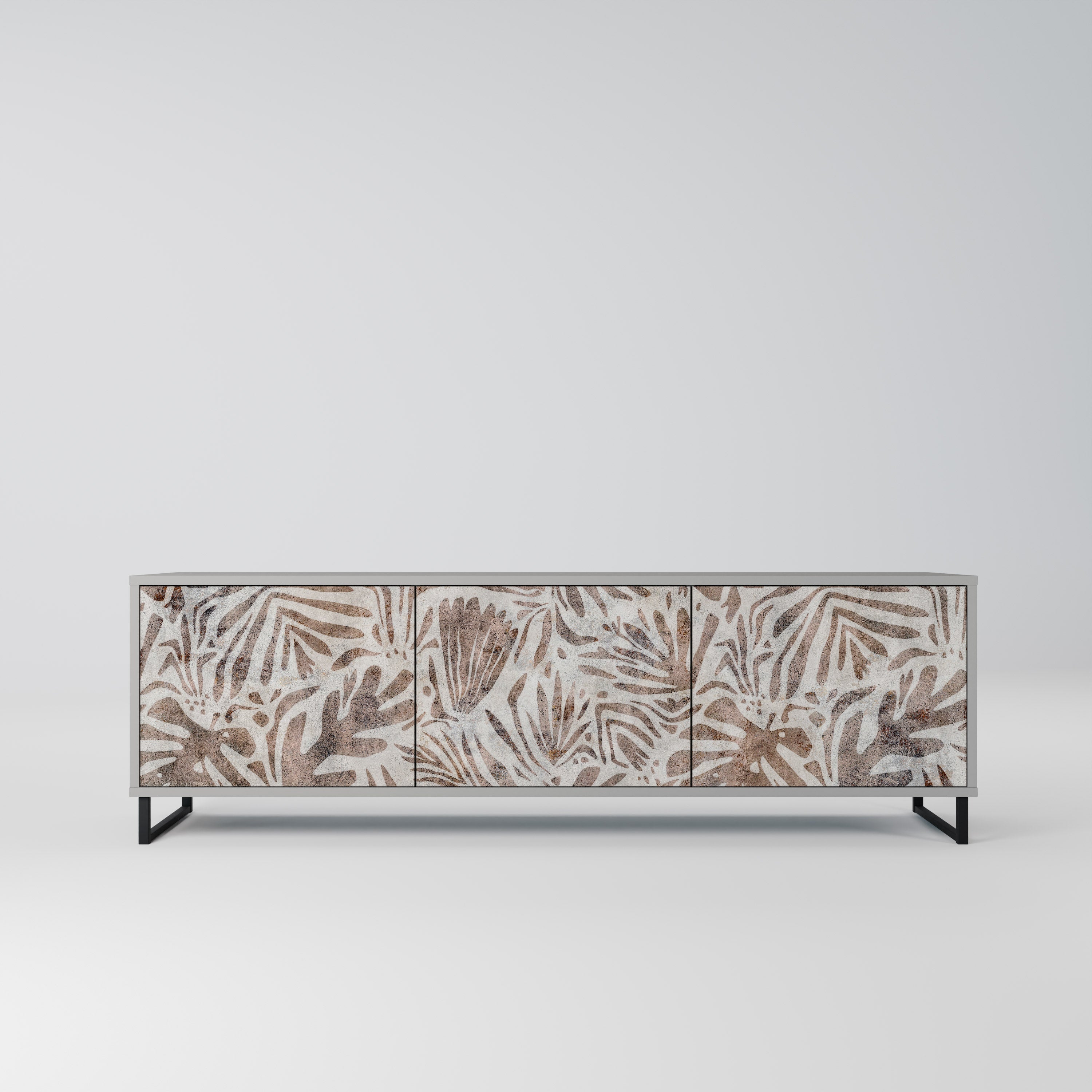 PASSING TIME Móvel de TV com 3 Portas em Acabamento Cinzento