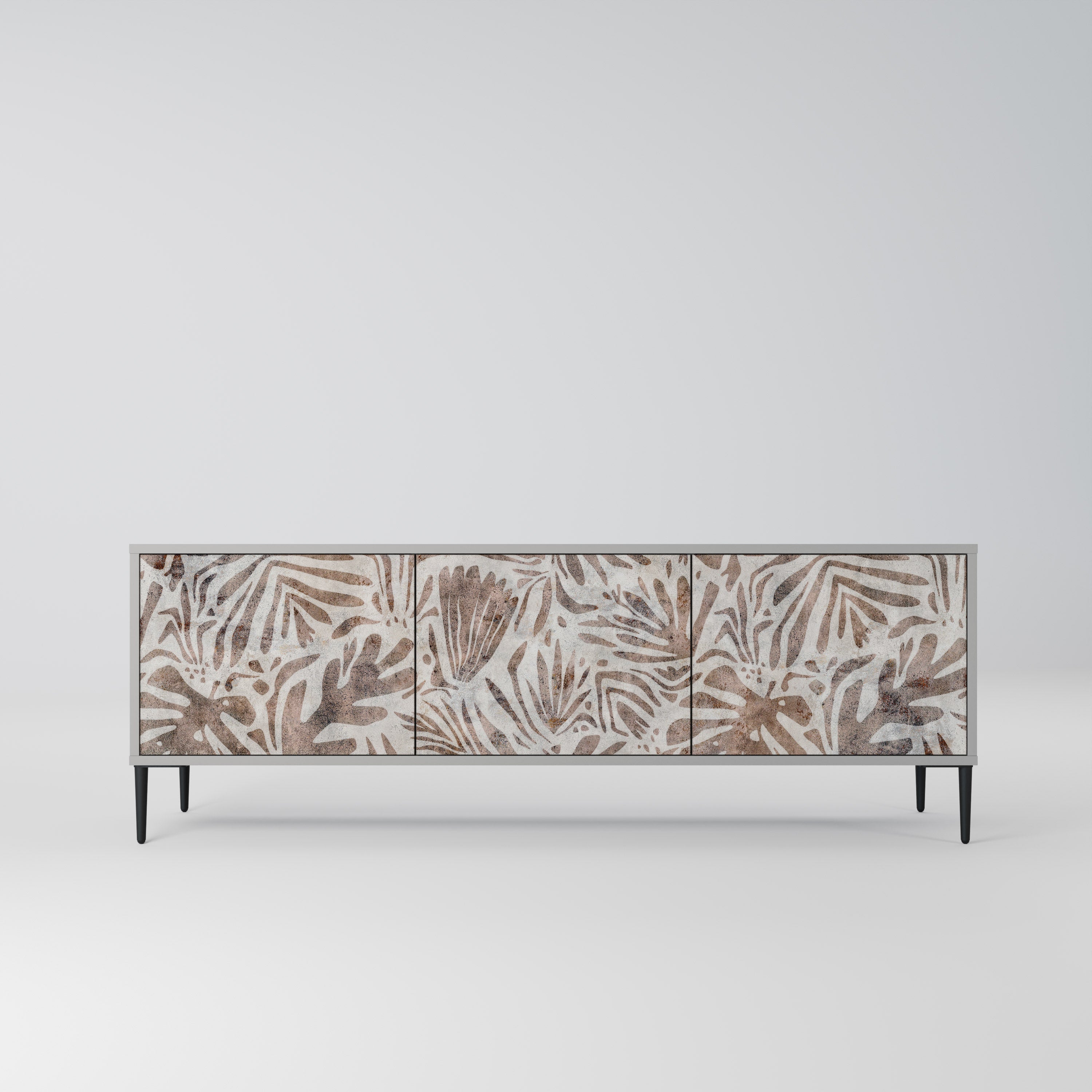 PASSING TIME Móvel de TV com 3 Portas em Acabamento Cinzento