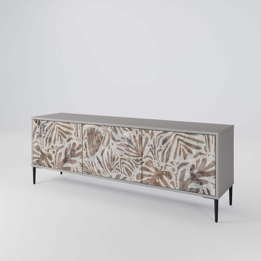 PASSING TIME Móvel de TV com 3 Portas em Acabamento Cinzento