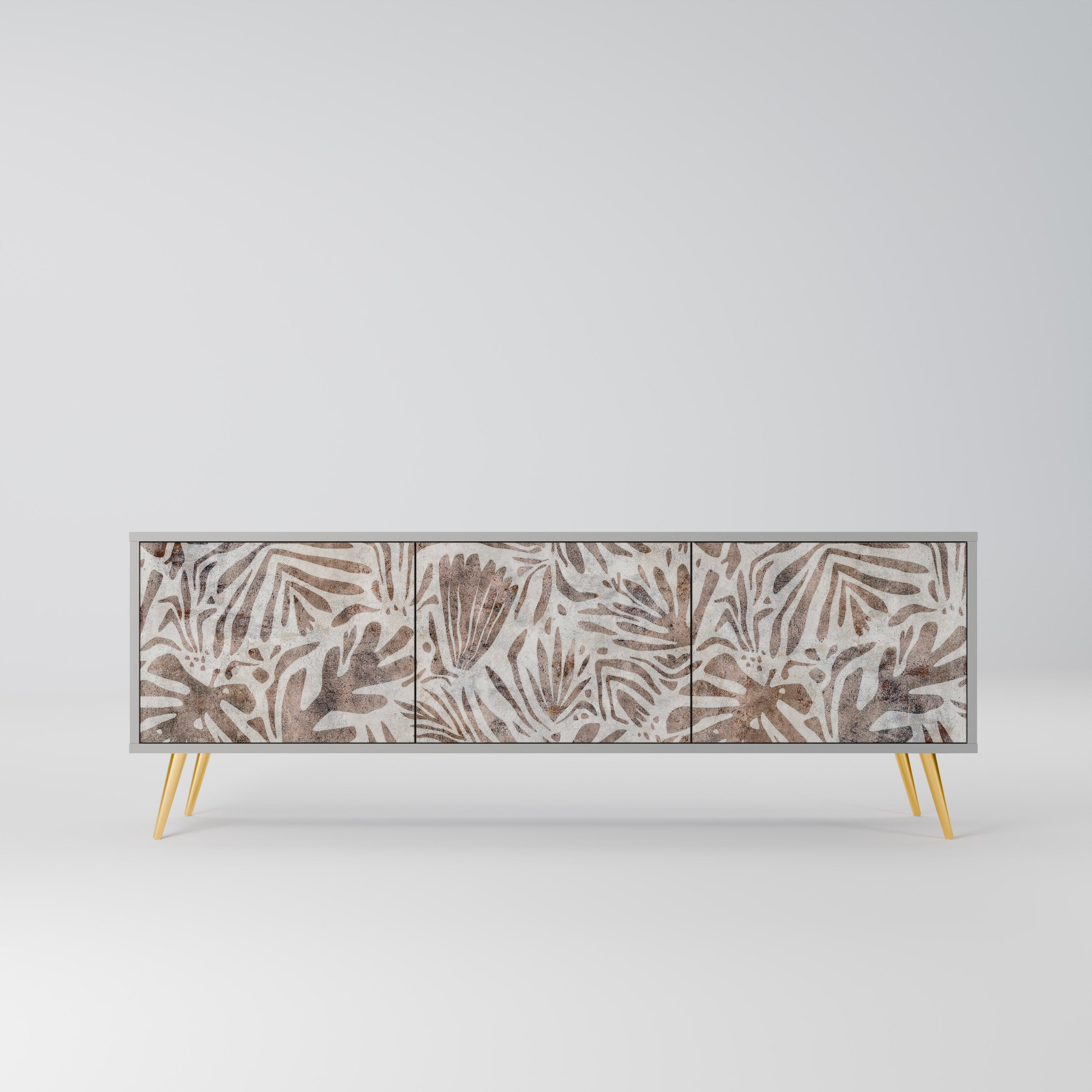 PASSING TIME Móvel de TV com 3 Portas em Acabamento Cinzento