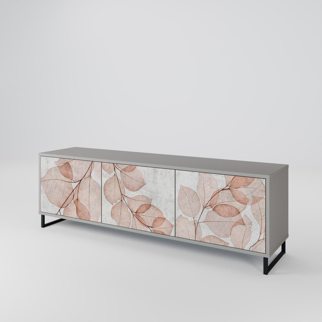 AUTUMN FRAGILITY Móvel de TV com 3 Portas em Acabamento Cinzento
