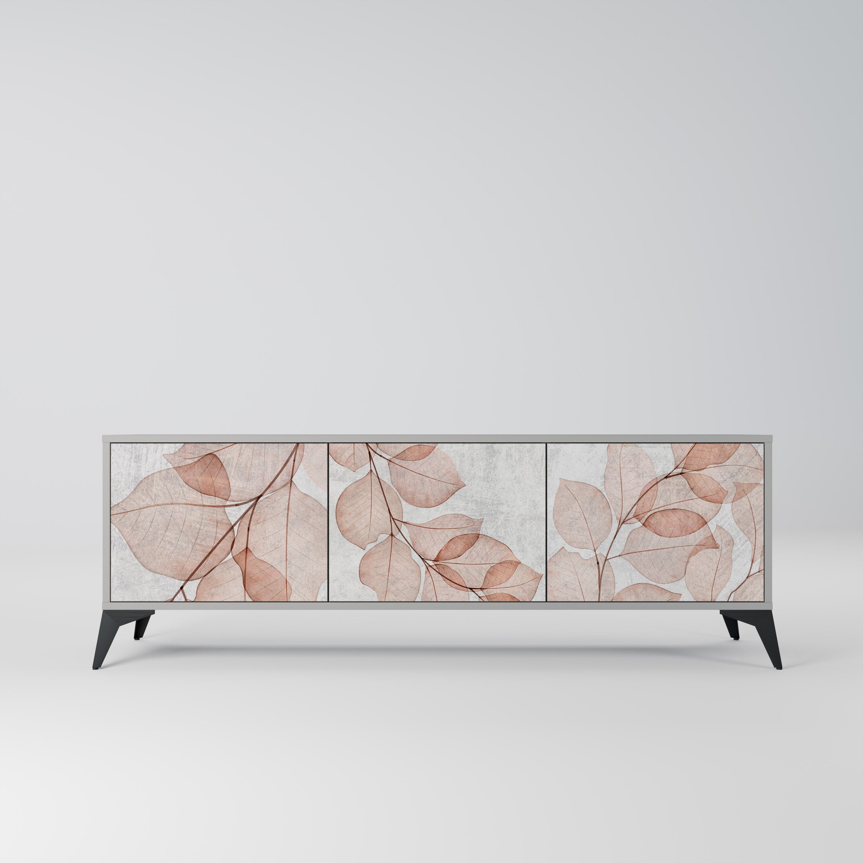 AUTUMN FRAGILITY Móvel de TV com 3 Portas em Acabamento Cinzento