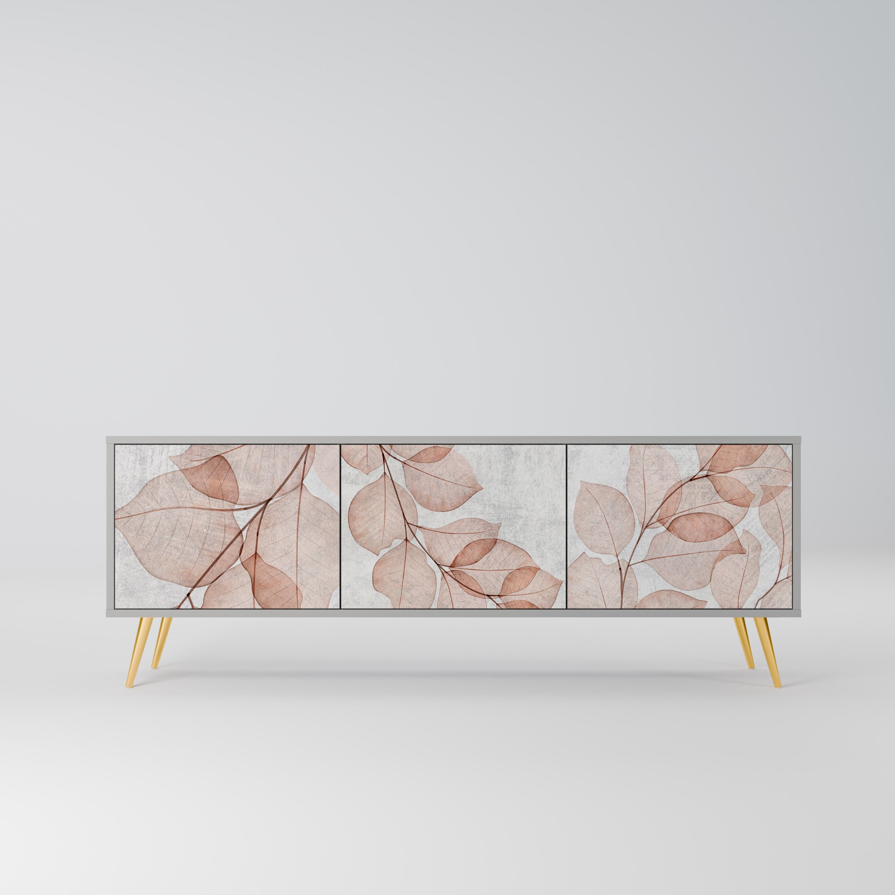 AUTUMN FRAGILITY Móvel de TV com 3 Portas em Acabamento Cinzento