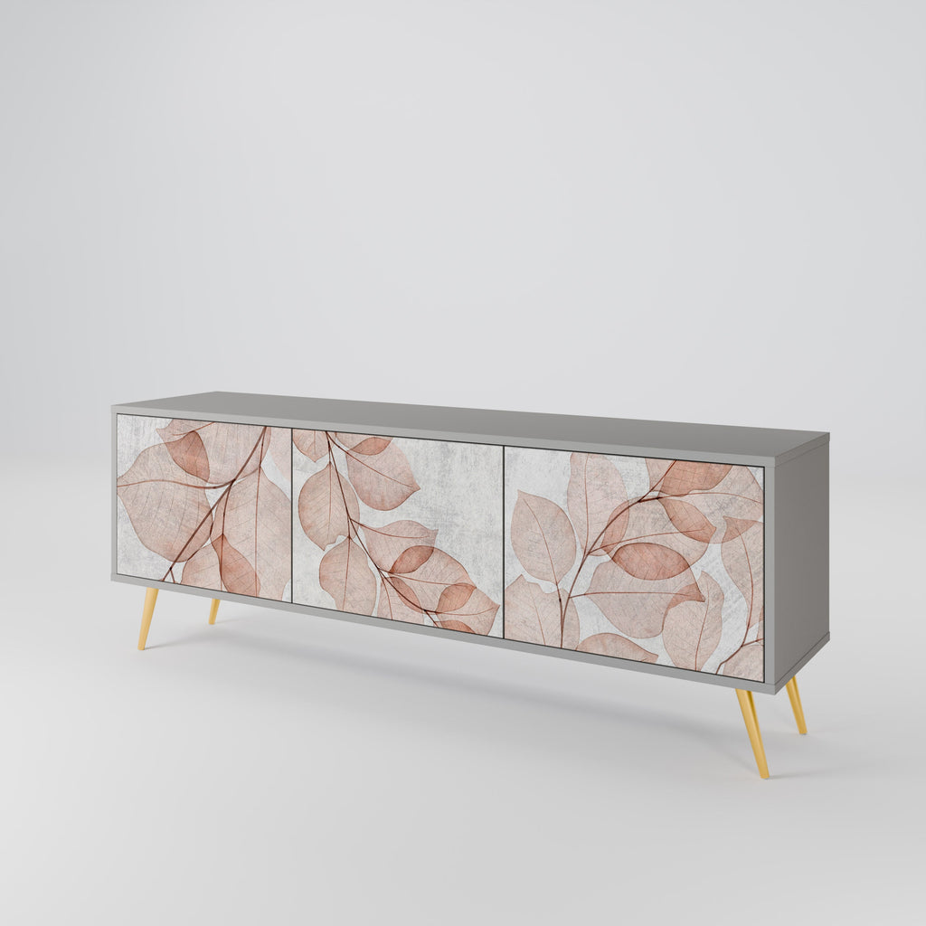 AUTUMN FRAGILITY Móvel de TV com 3 Portas em Acabamento Cinzento