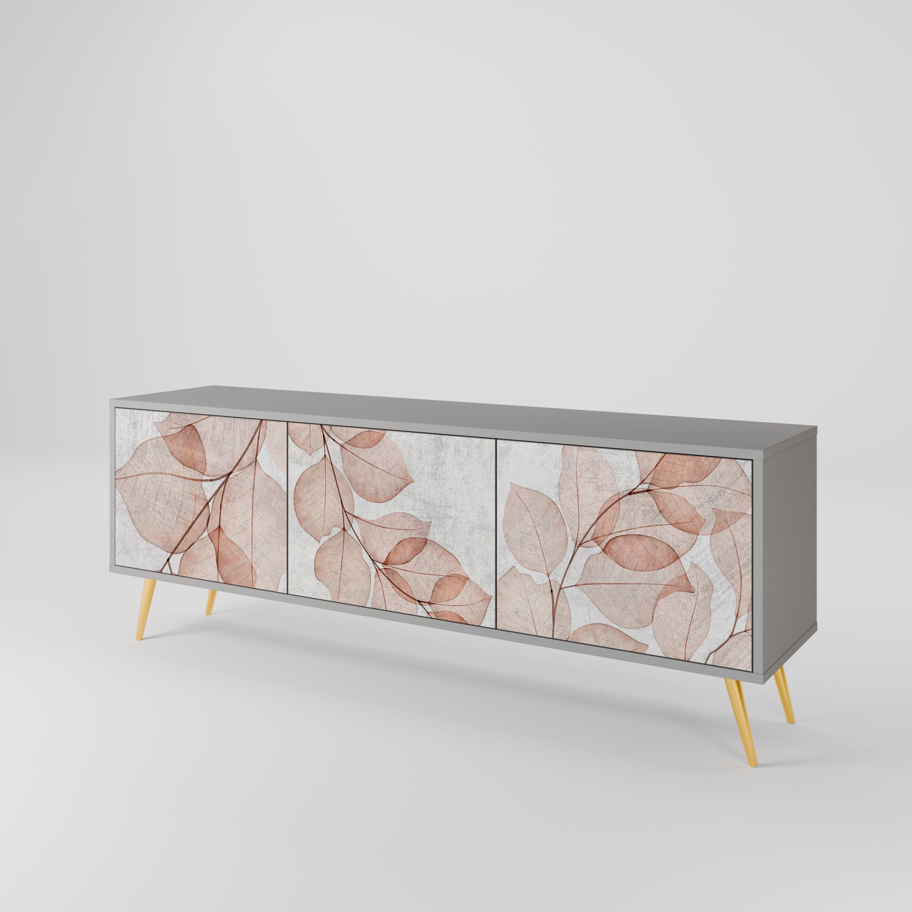 AUTUMN FRAGILITY Móvel de TV com 3 Portas em Acabamento Cinzento