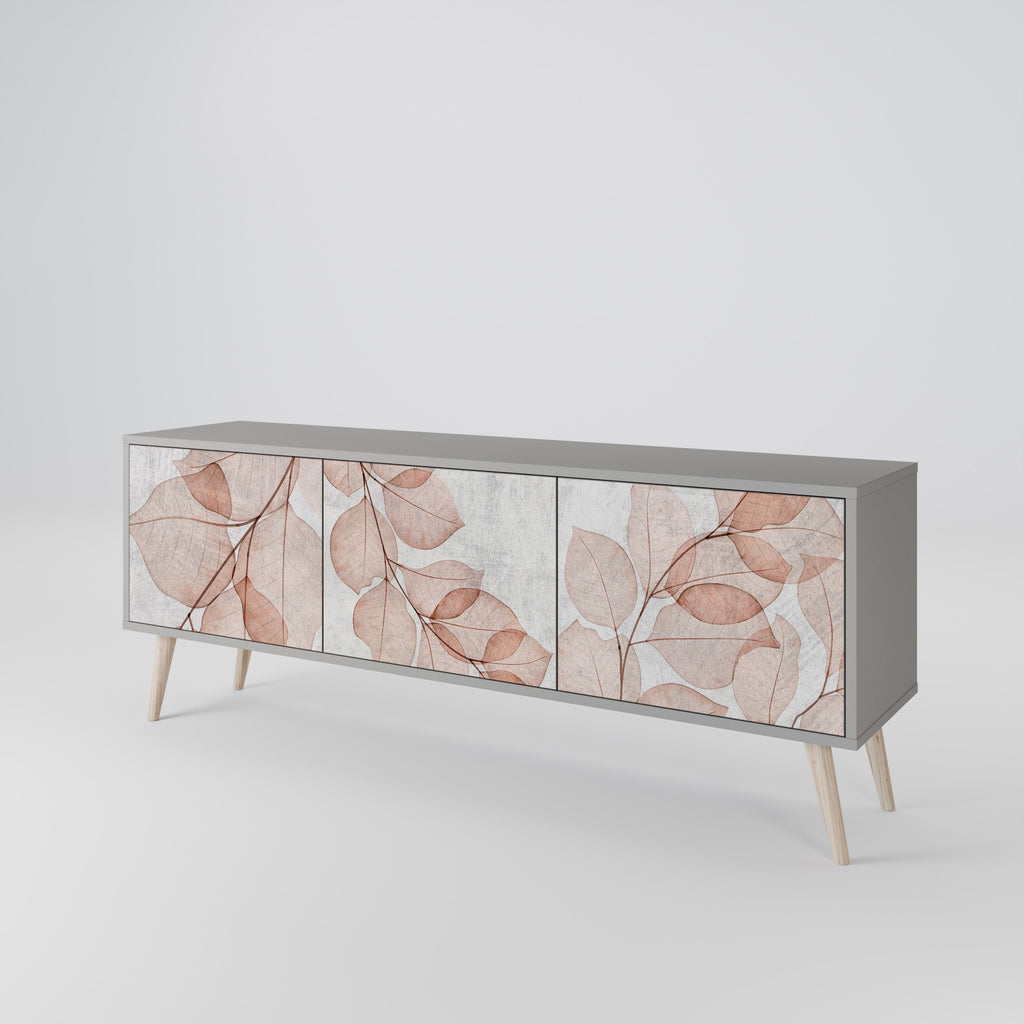 AUTUMN FRAGILITY Móvel de TV com 3 Portas em Acabamento Cinzento