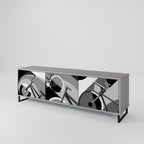 BIKE ENERGY Móvel de TV com 3 Portas em Acabamento Cinzento