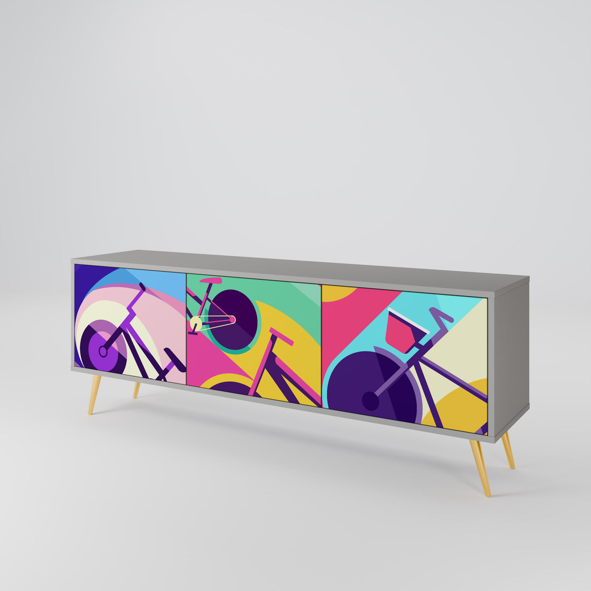 BIKE DREAMS 3-Door TV Cabinet