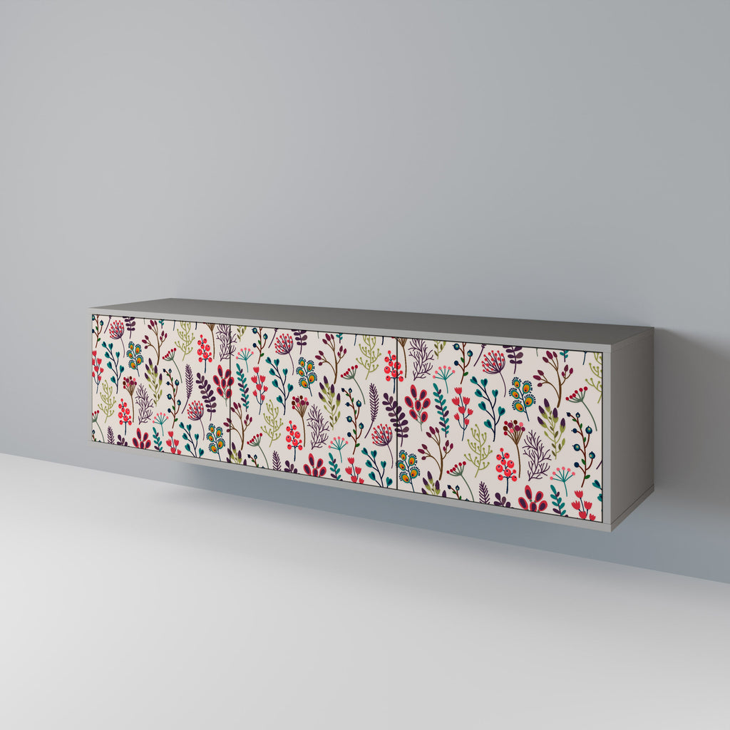 AUTUMN SUNDRIES Móvel de TV com 3 Portas em Acabamento Cinzento