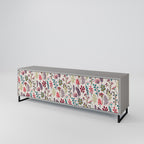 AUTUMN SUNDRIES Móvel de TV com 3 Portas em Acabamento Cinzento