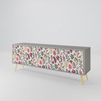 AUTUMN SUNDRIES Móvel de TV com 3 Portas em Acabamento Cinzento