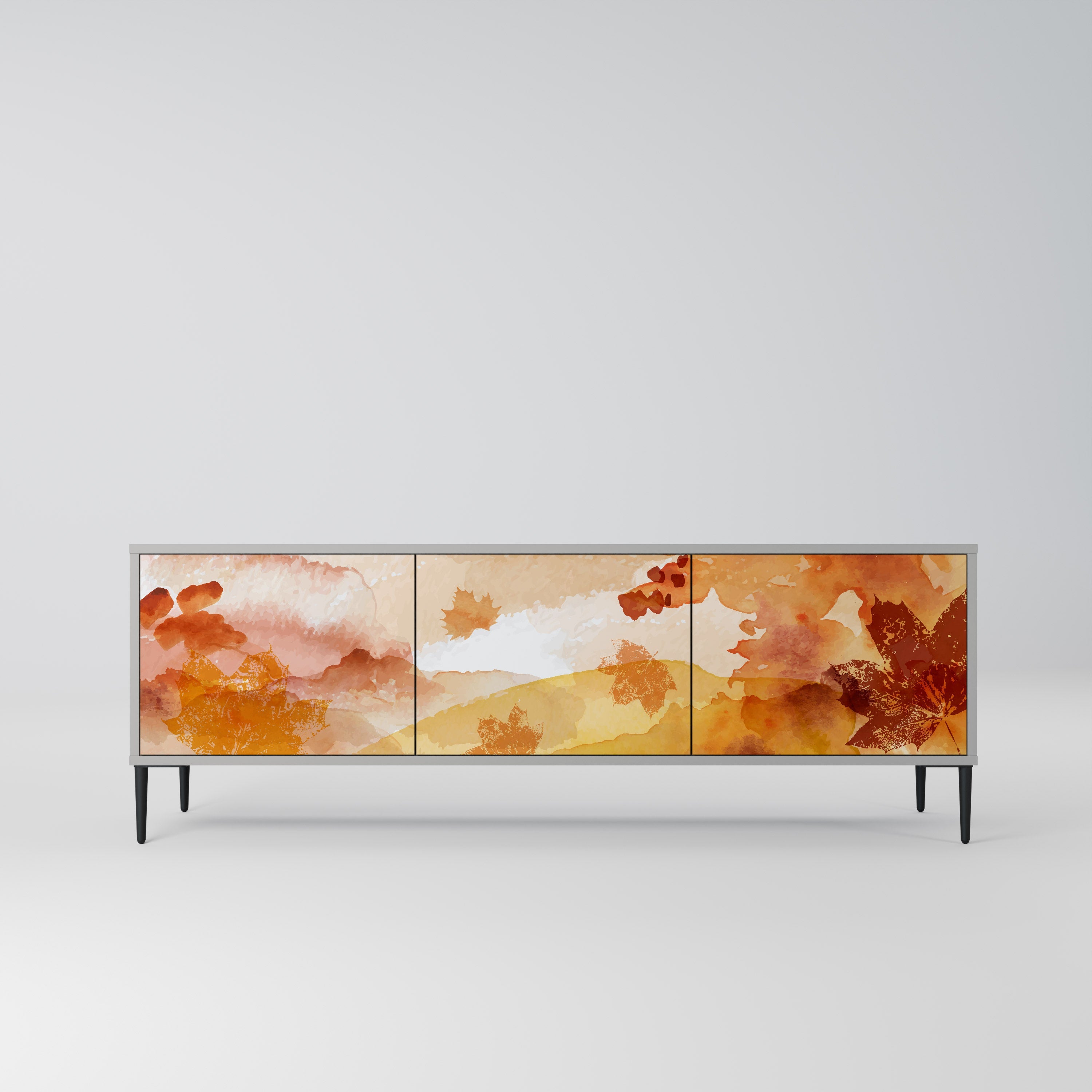 TRACES OF AUTUMN Móvel de TV com 3 Portas em Acabamento Cinzento