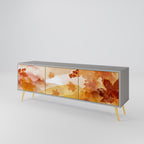 TRACES OF AUTUMN Móvel de TV com 3 Portas em Acabamento Cinzento