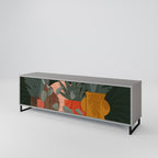 TROPICAL COMPOSITION Móvel de TV com 3 Portas em Acabamento Cinzento