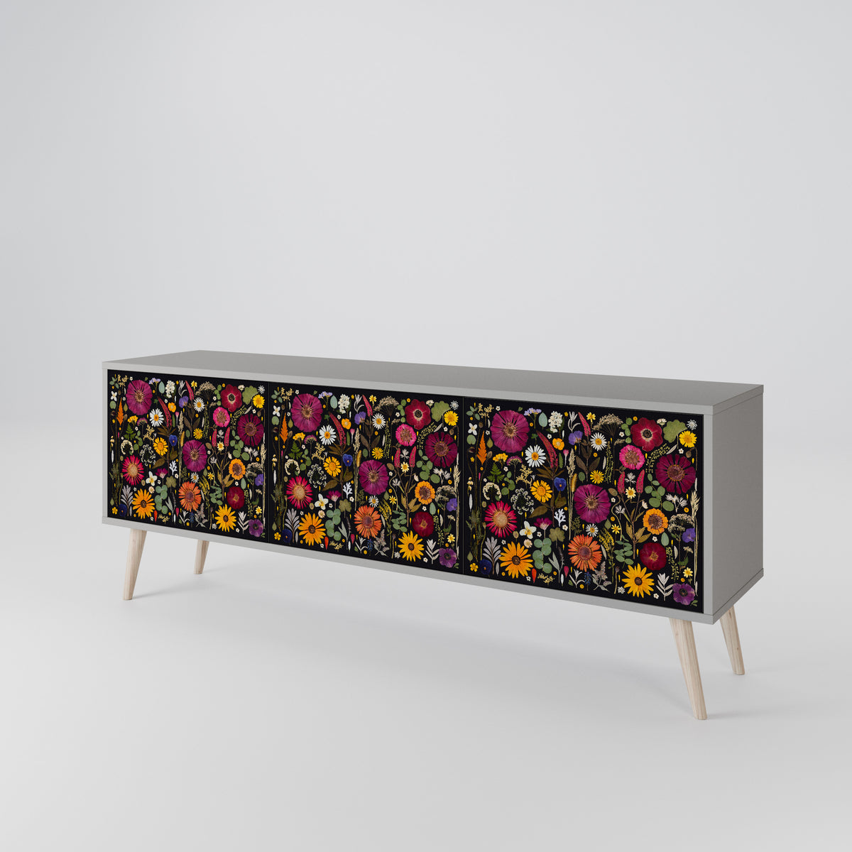 MIDNIGHT GARDEN 3-Door TV Cabinet