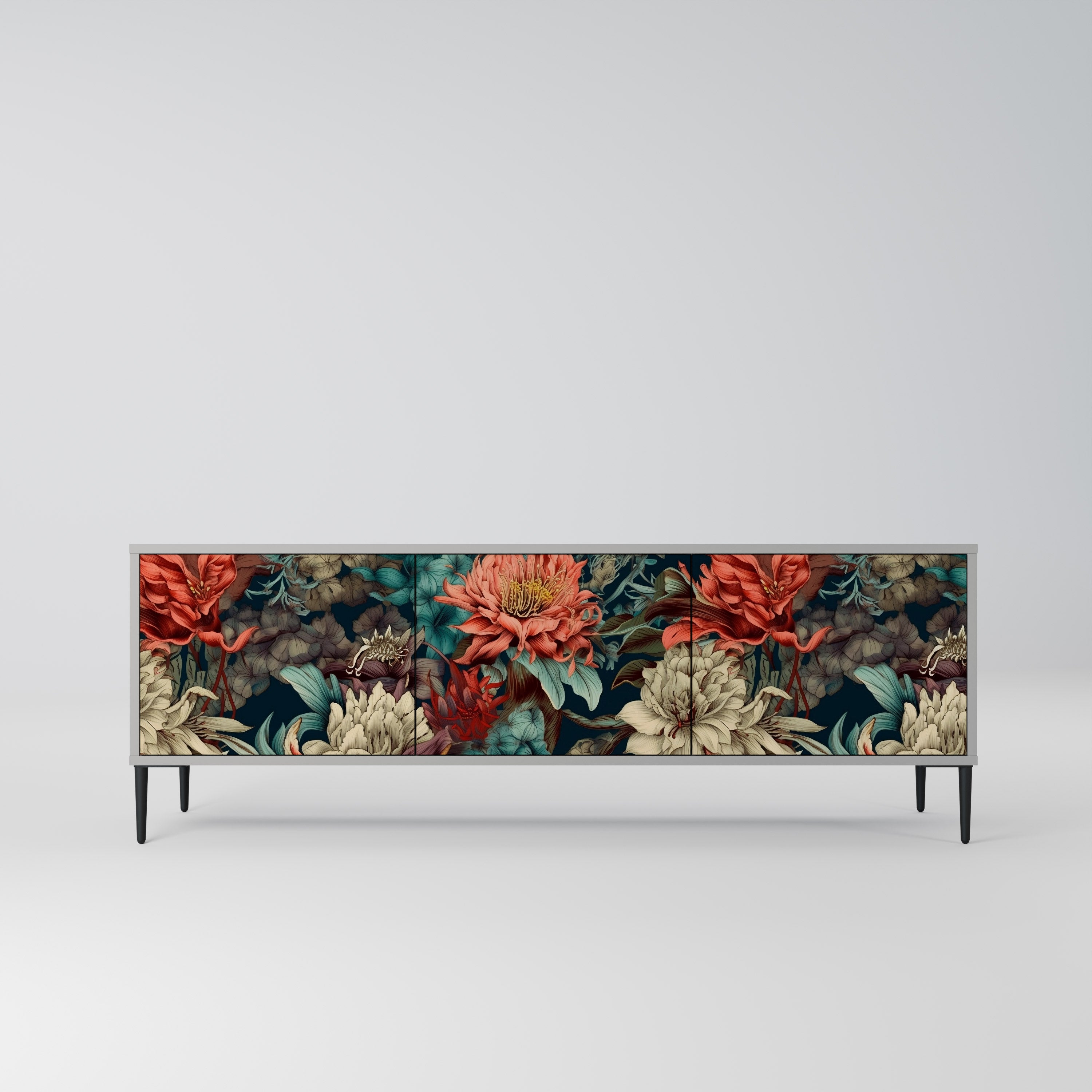 SPROUTING GRACE Móvel de TV com 3 Portas em Acabamento Cinzento