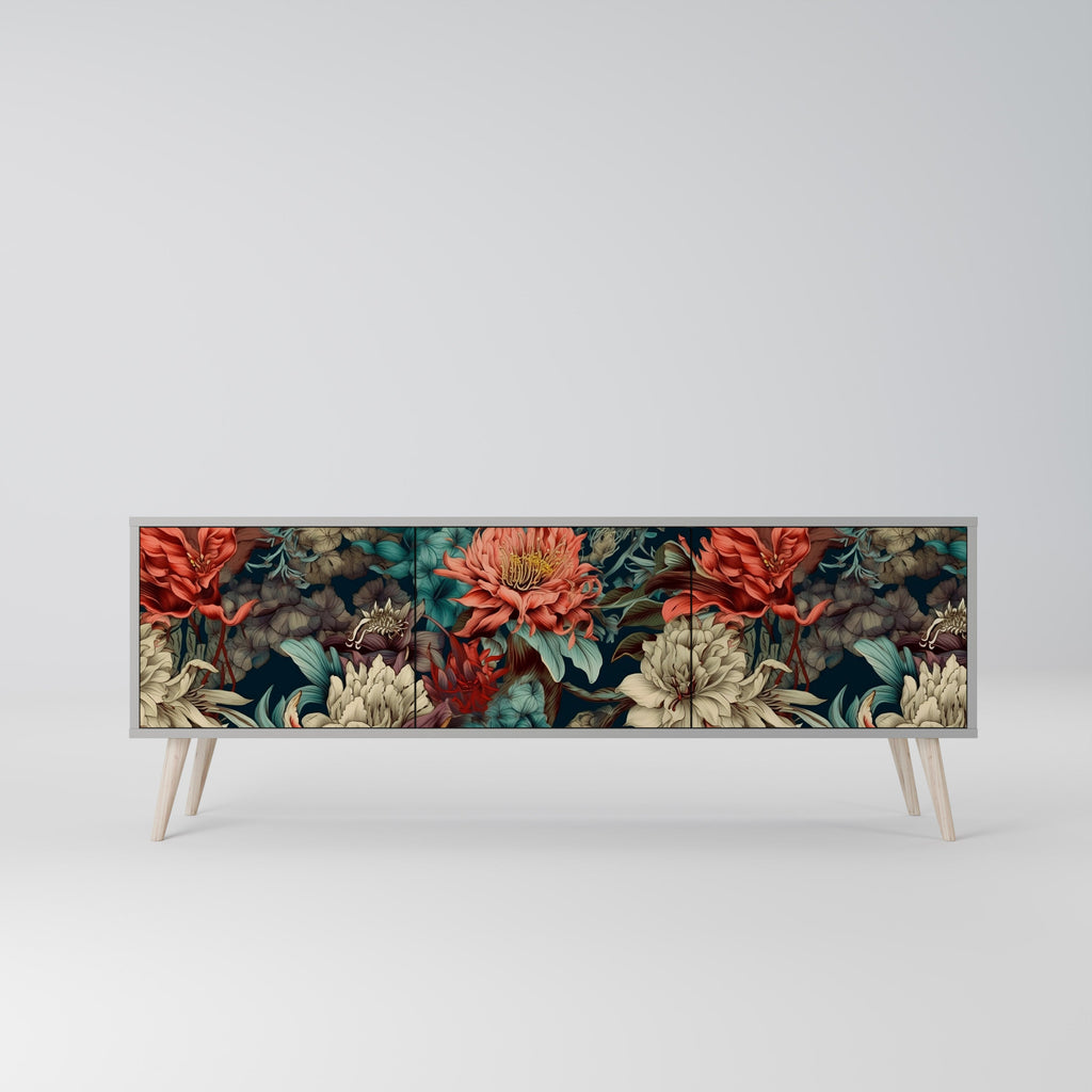 SPROUTING GRACE Móvel de TV com 3 Portas em Acabamento Cinzento