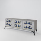 MAJESTIC STEED Móvel de TV com 3 Portas em Acabamento Cinzento