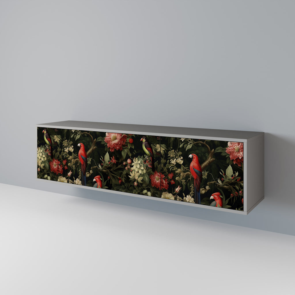 AVIAN GREENERY Móvel de TV com 3 Portas em Acabamento Cinzento