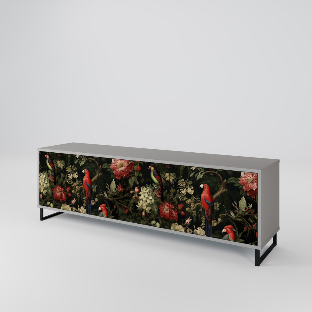 AVIAN GREENERY Móvel de TV com 3 Portas em Acabamento Cinzento