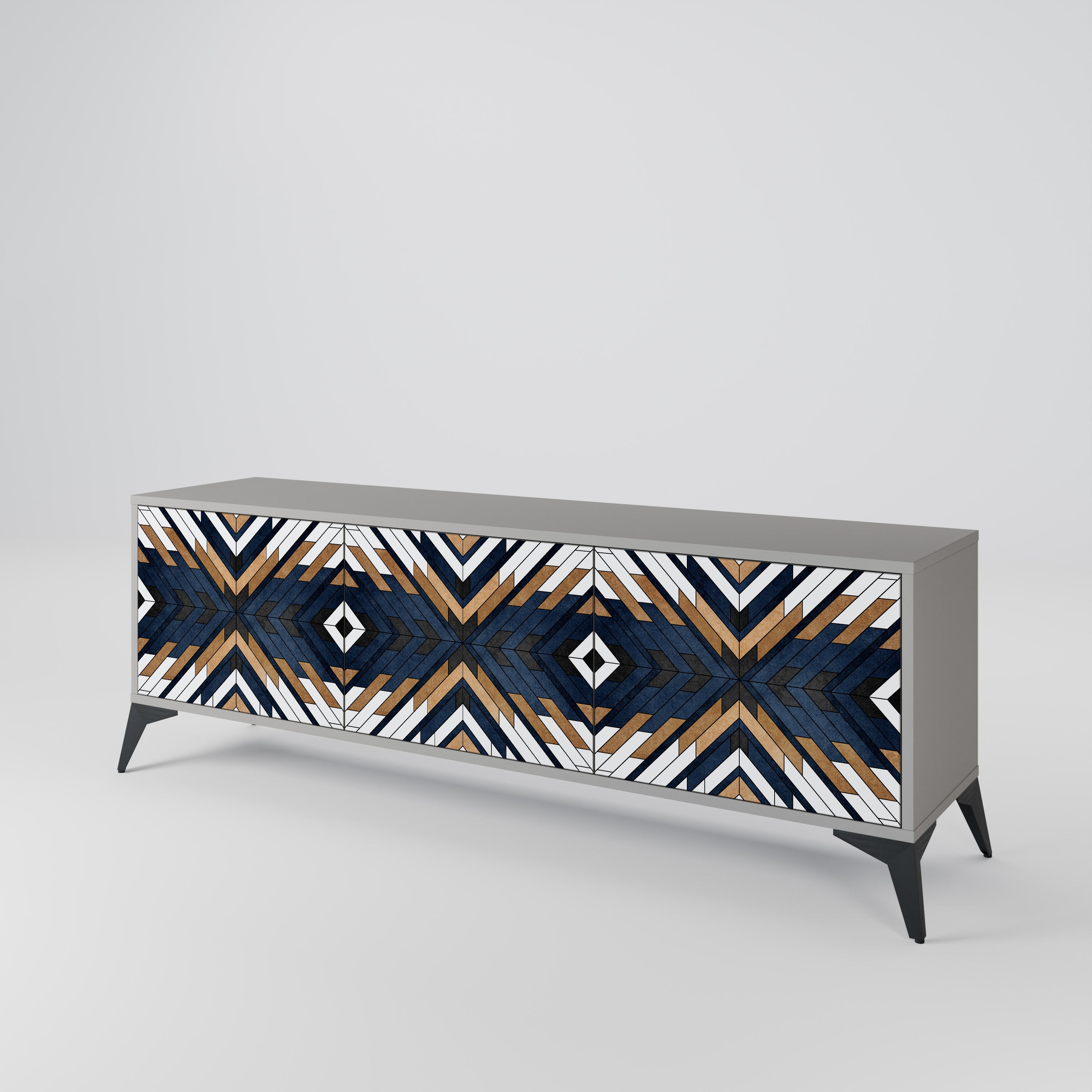 ARTFUL GEOMETRY 3-Door TV Cabinet