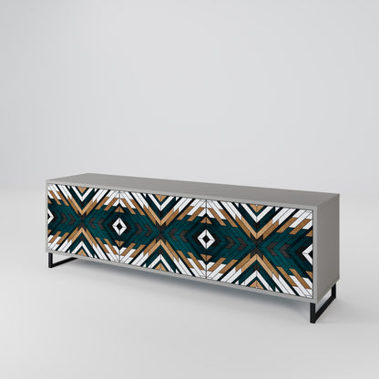 ARTISTIC GEOMETRY 3-Door TV Cabinet