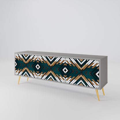 ARTISTIC GEOMETRY 3-Door TV Cabinet