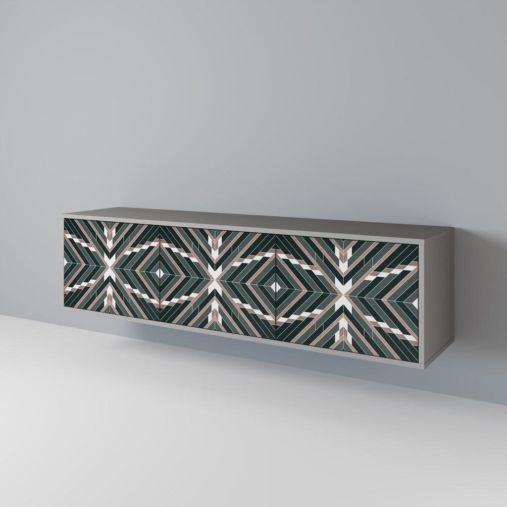 DIMENSION DELIGHTS Móvel de TV com 3 Portas em Acabamento Cinzento