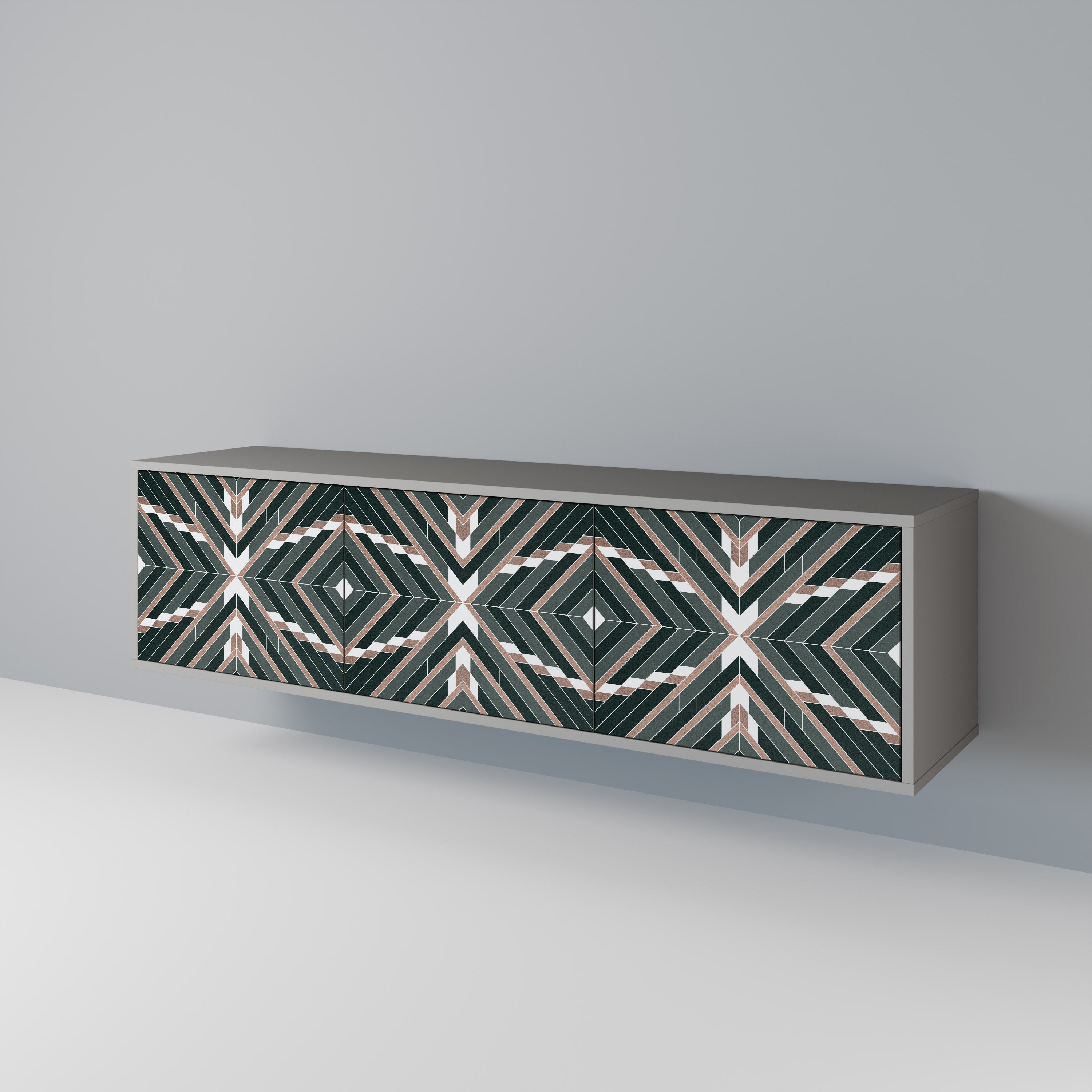 DIMENSION DELIGHTS Móvel de TV com 3 Portas em Acabamento Cinzento