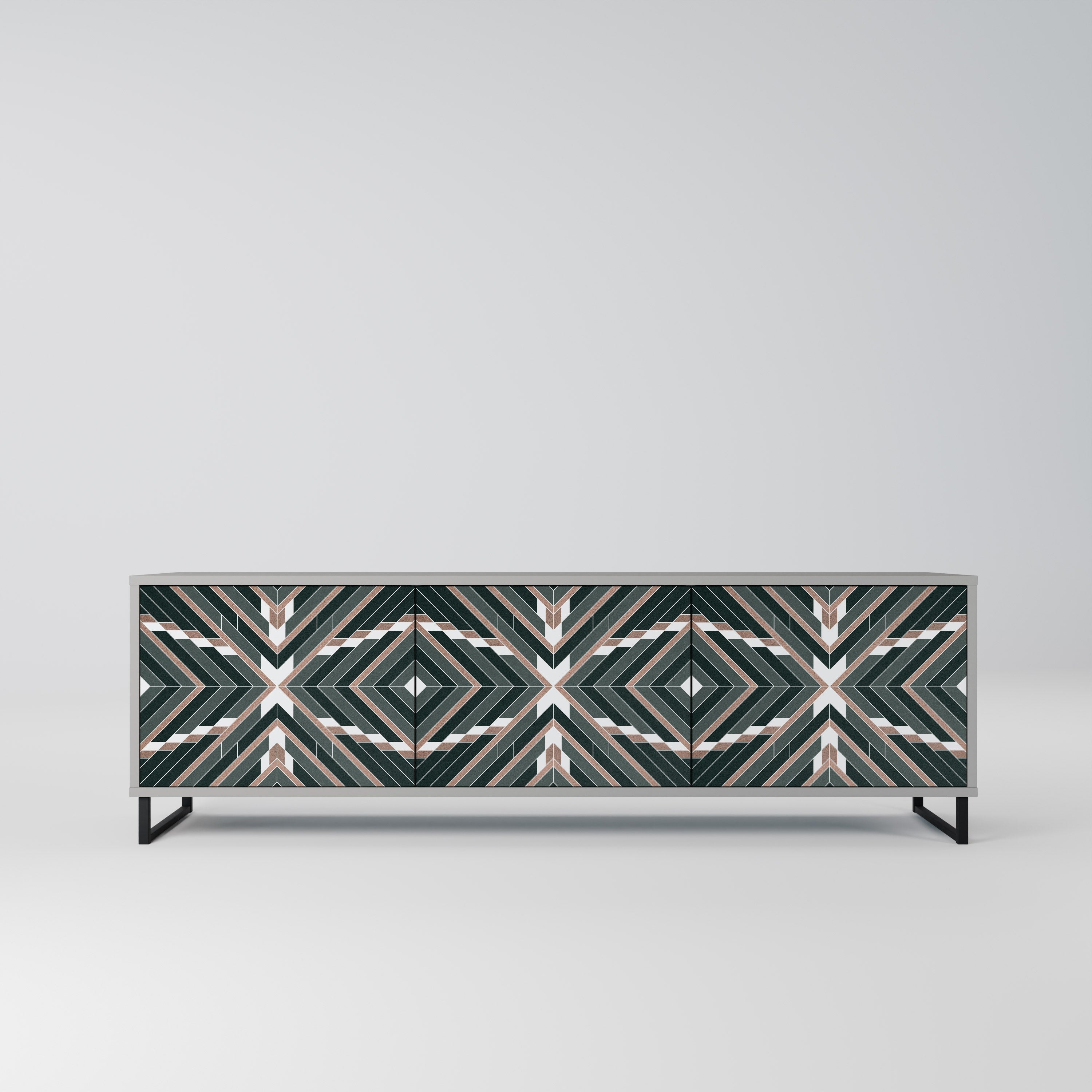 DIMENSION DELIGHTS Móvel de TV com 3 Portas em Acabamento Cinzento