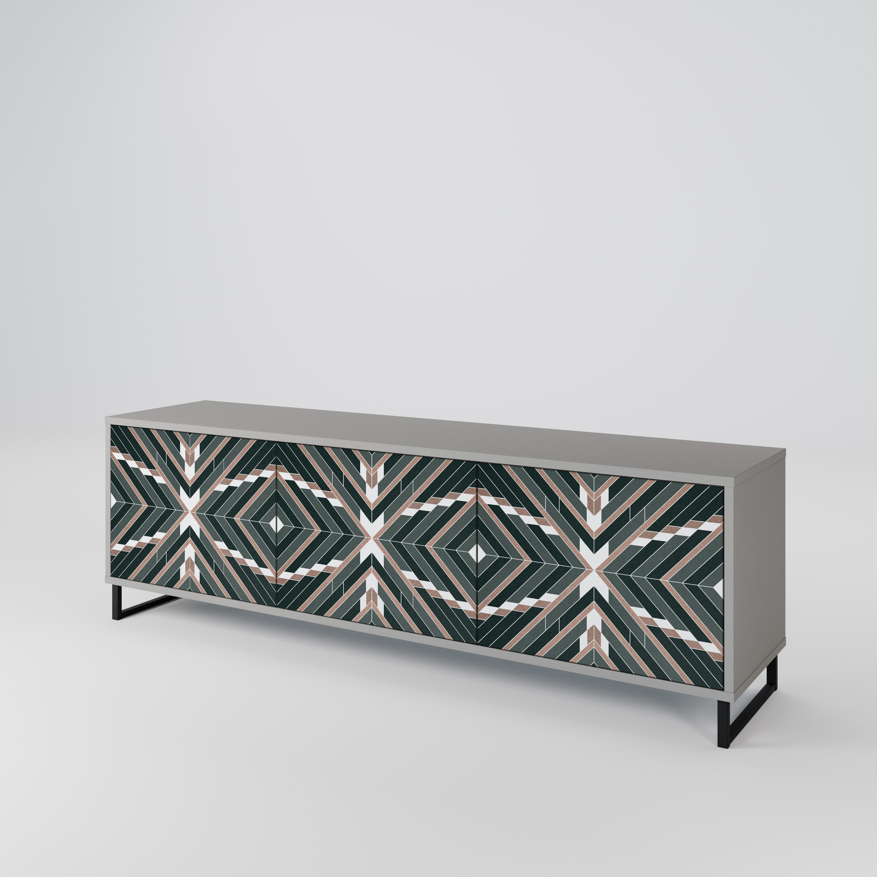 DIMENSION DELIGHTS Móvel de TV com 3 Portas em Acabamento Cinzento