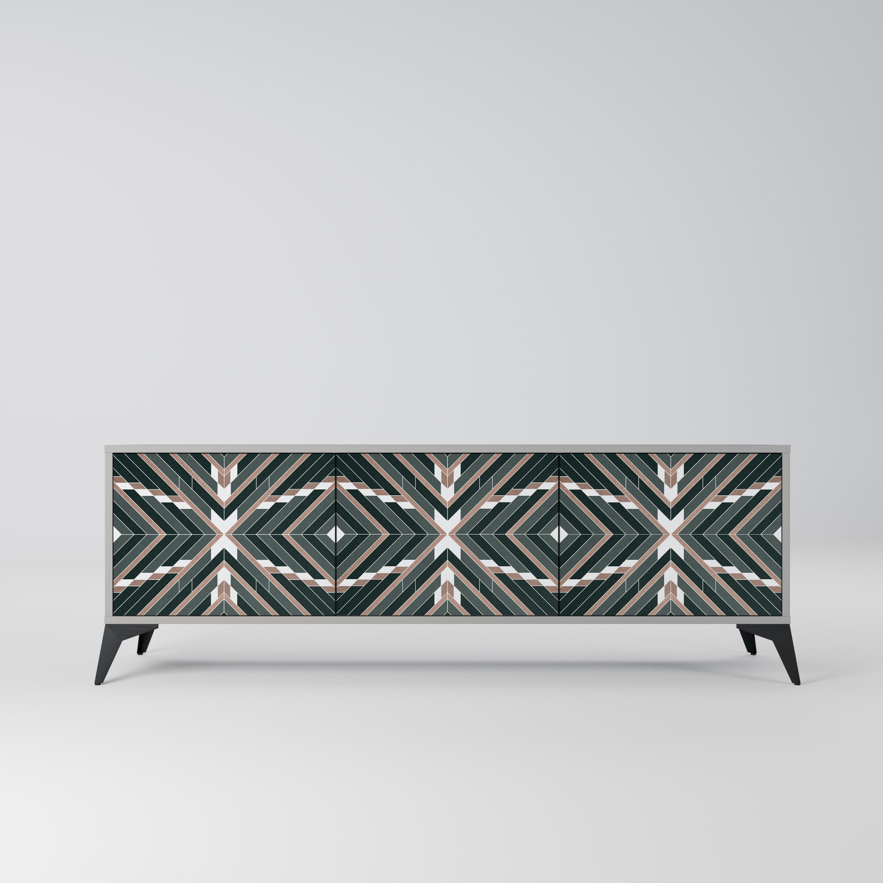 DIMENSION DELIGHTS Móvel de TV com 3 Portas em Acabamento Cinzento