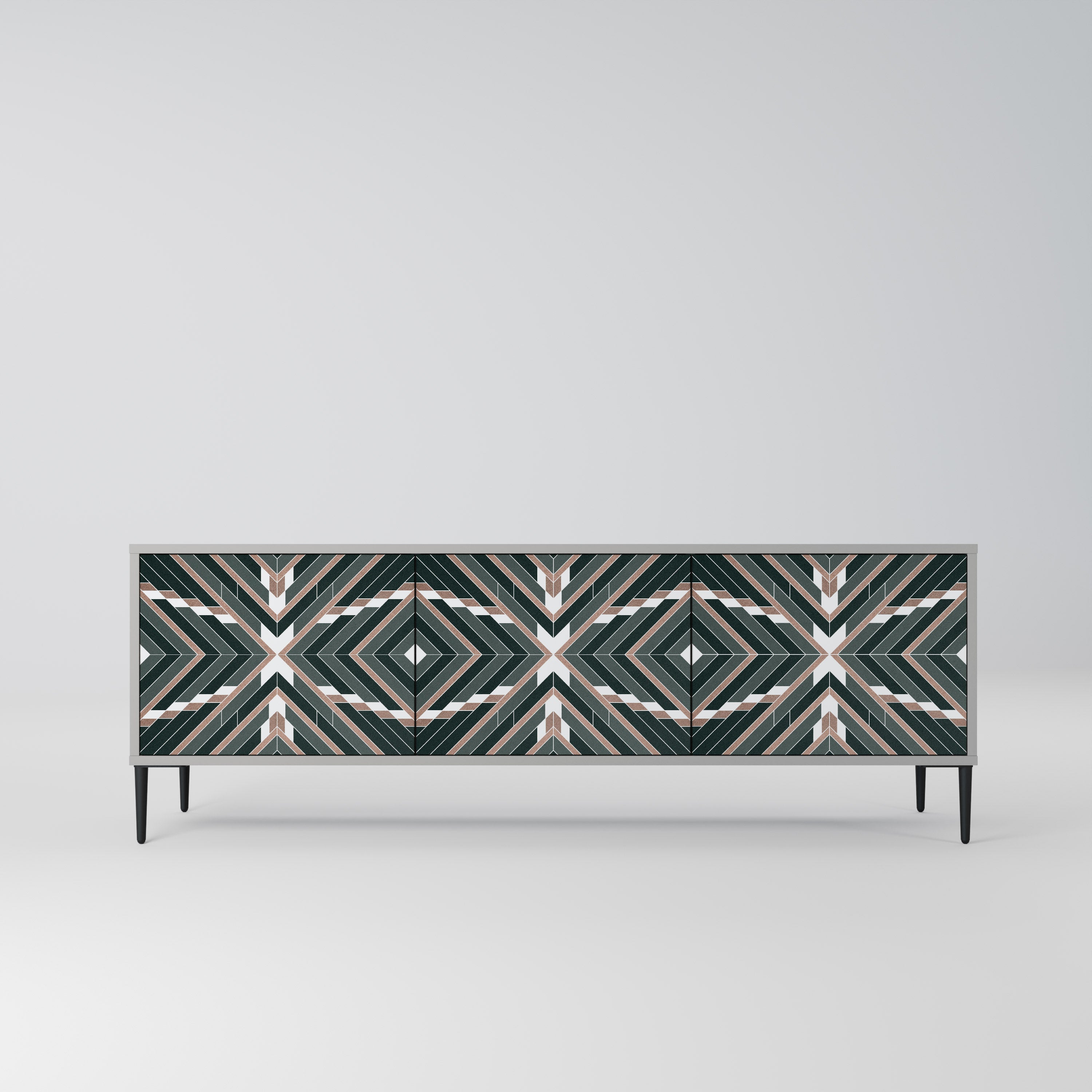 DIMENSION DELIGHTS Móvel de TV com 3 Portas em Acabamento Cinzento