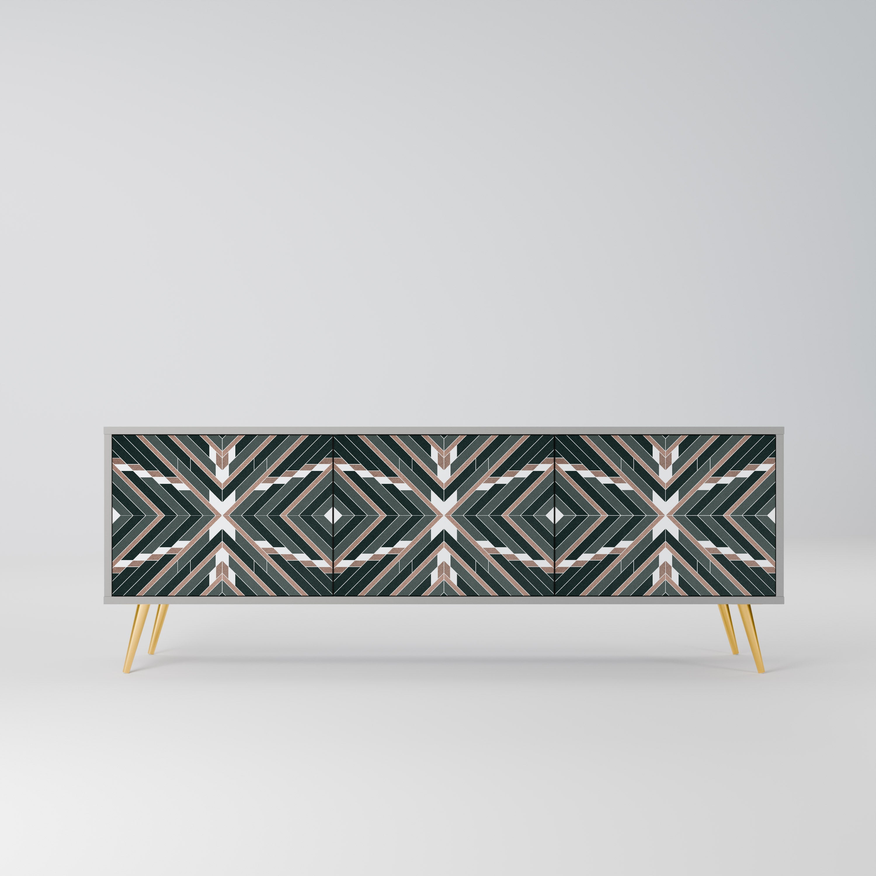 DIMENSION DELIGHTS Móvel de TV com 3 Portas em Acabamento Cinzento