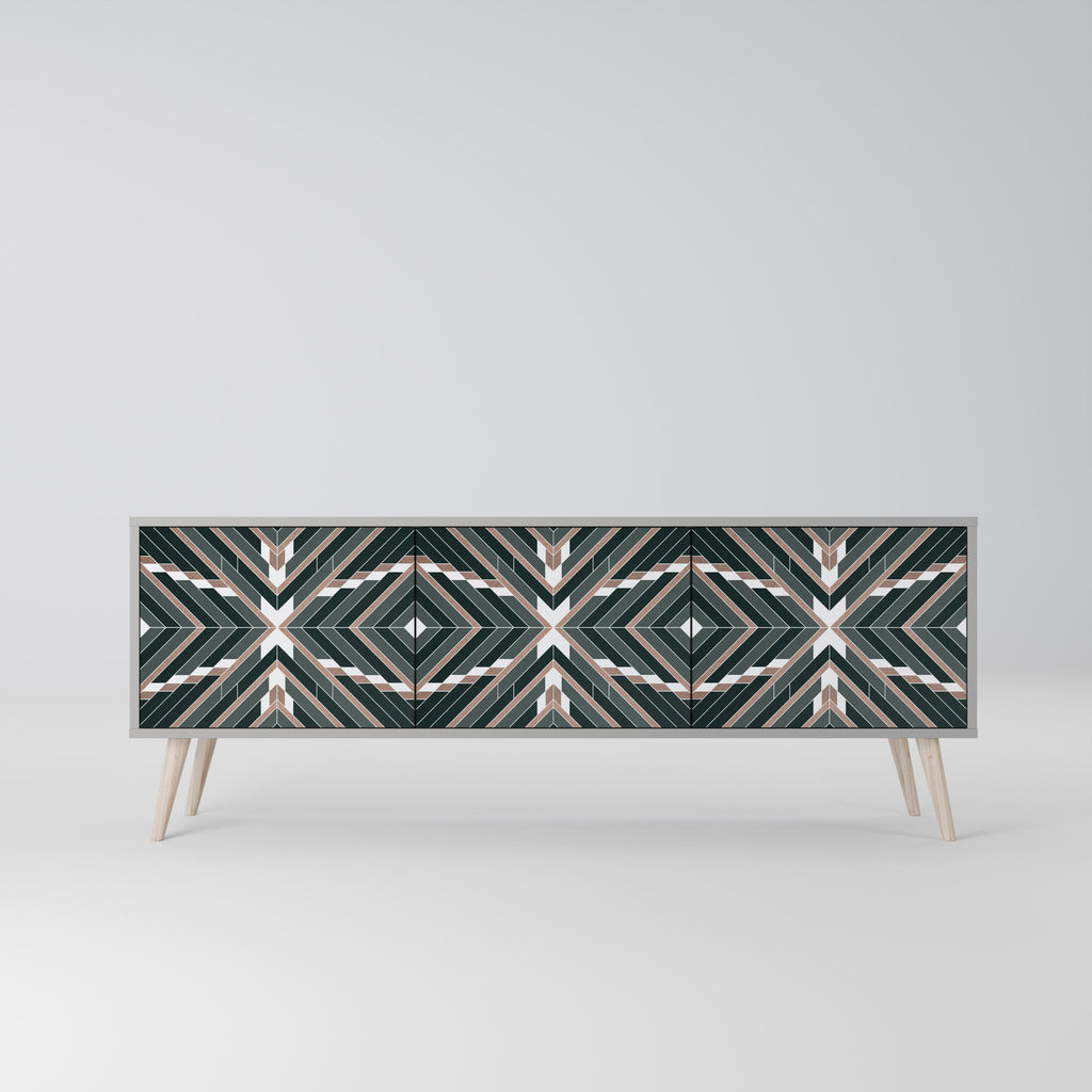 DIMENSION DELIGHTS Móvel de TV com 3 Portas em Acabamento Cinzento