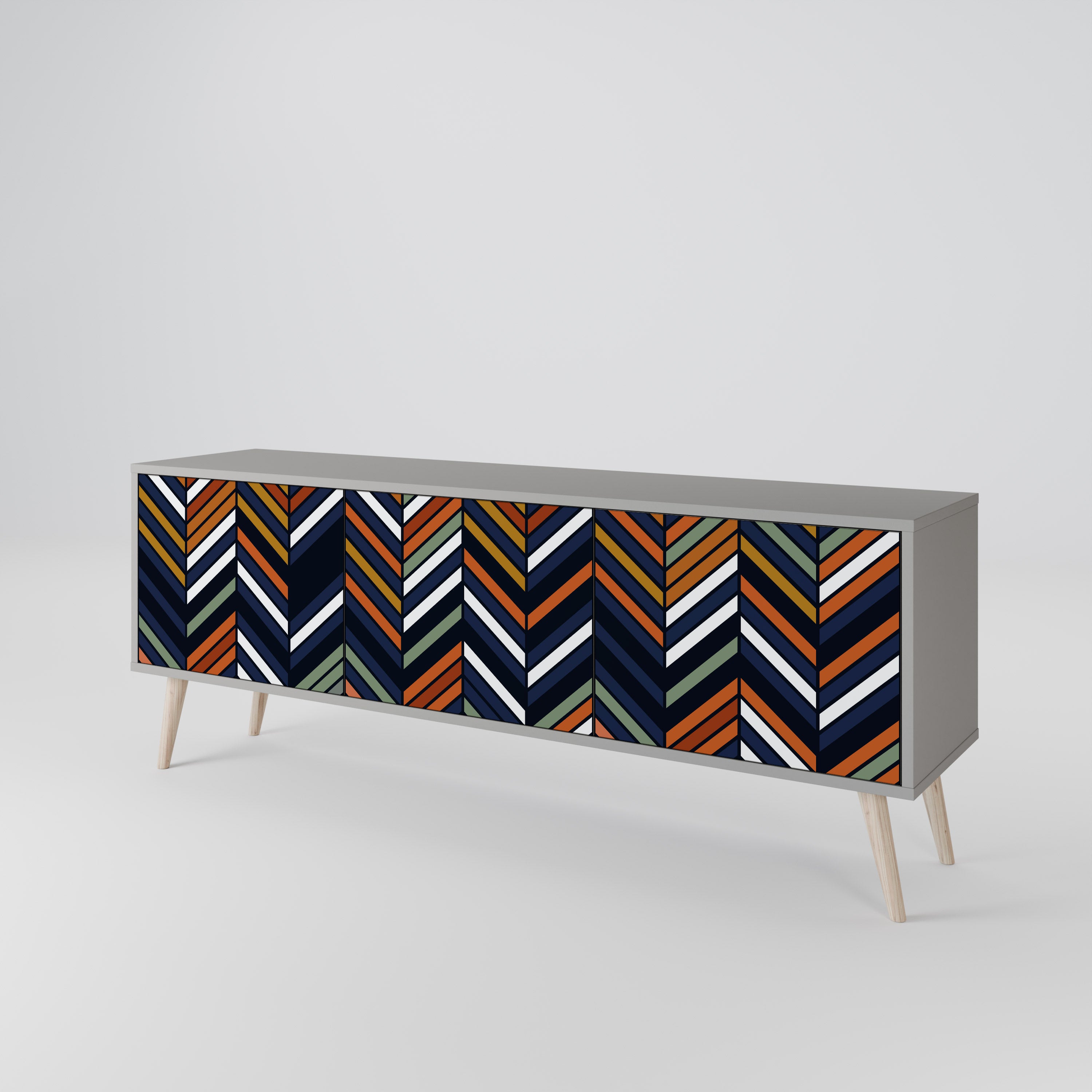 VIBRANT PATCHWORK 3-Door TV Cabinet