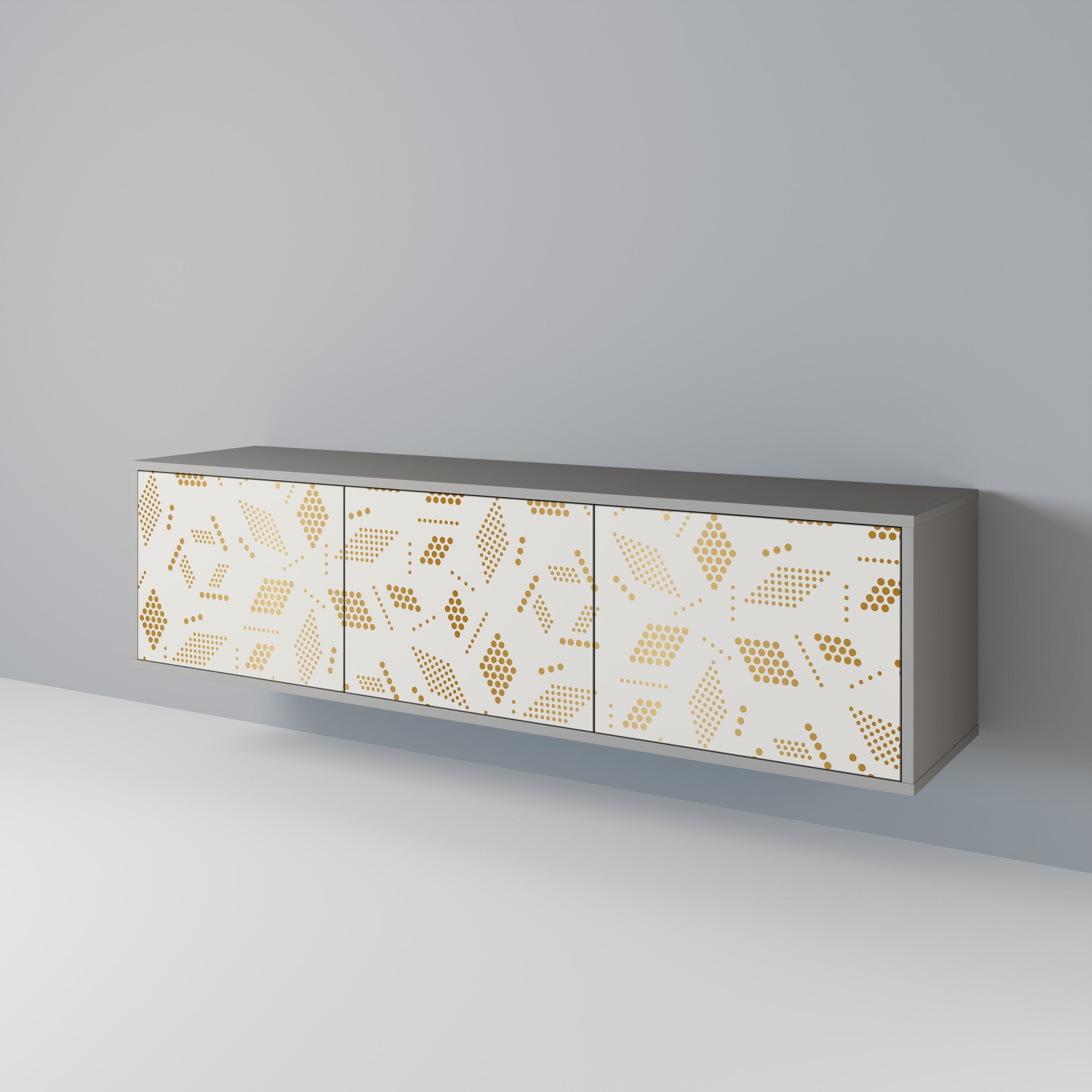 SPOTTED DAZE Móvel de TV com 3 Portas em Acabamento Cinzento