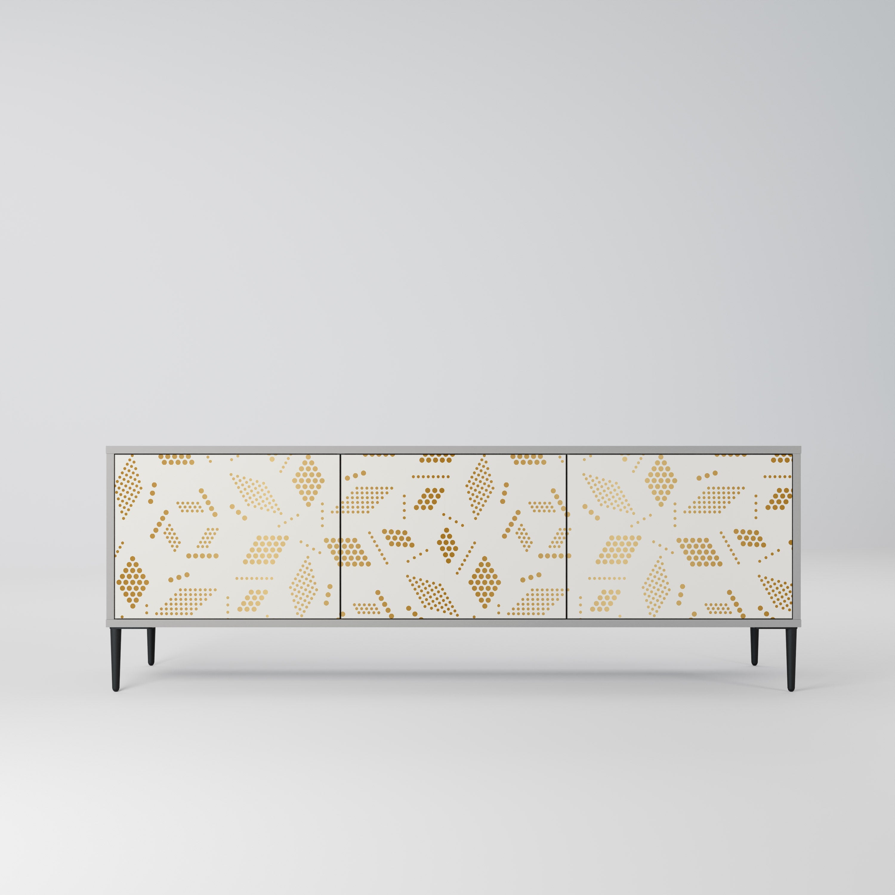 SPOTTED DAZE Móvel de TV com 3 Portas em Acabamento Cinzento