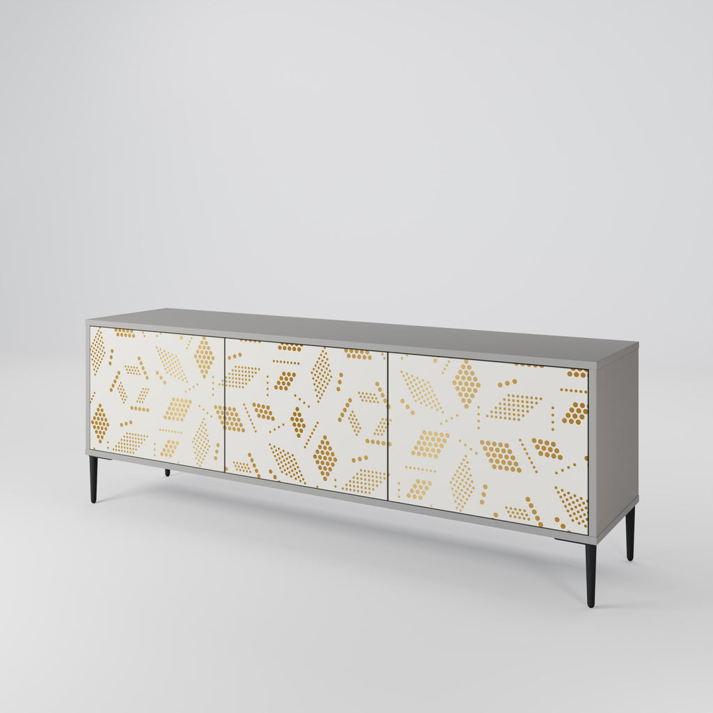 SPOTTED DAZE Móvel de TV com 3 Portas em Acabamento Cinzento